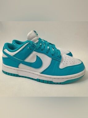 Nike Dunk Low Teal White Women’s 7.5 Aqua Blue
